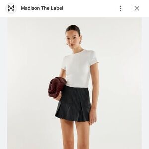 Dark Gray Pinstripe Skort